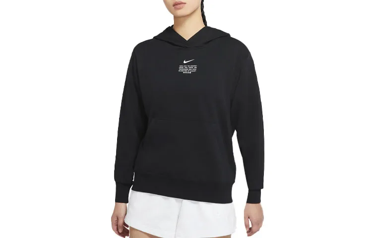 Nike Sweatshirts Women's Black Hooded Moderate Regular
