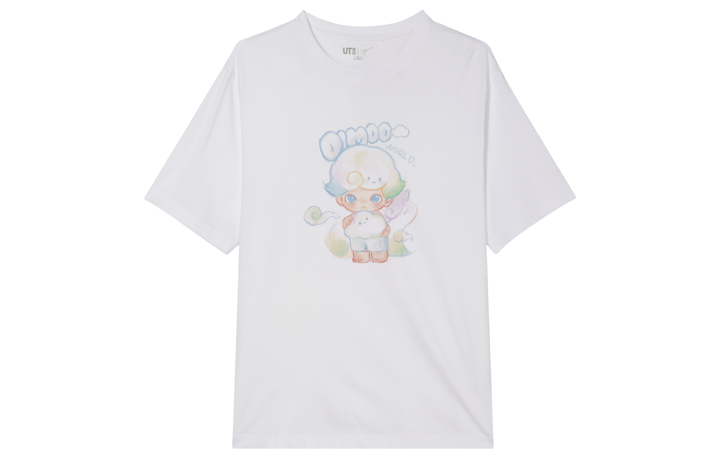 Женская футболка UNIQLO x Pop Mart (белая)