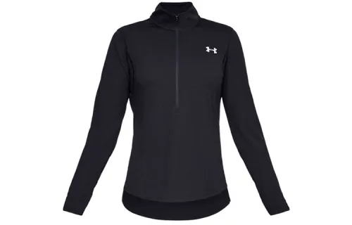 Under Armour Streaker Sweatshirts Women's Black Stand Collar Moderate Cardigan