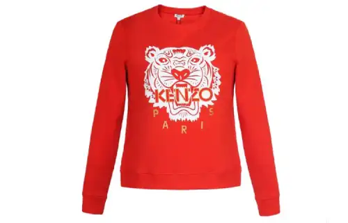 KENZO Sweatshirts Women's Red Crew Neck Moderate Regular