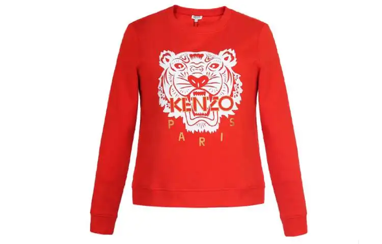 KENZO Sweatshirts Women's Red Crew Neck Moderate Regular