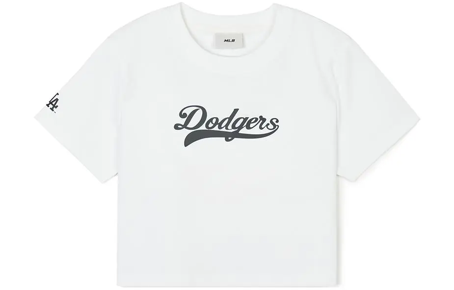 MLB Los Angeles Dodgers Regular Sleeve T Shirt Women's Ecru