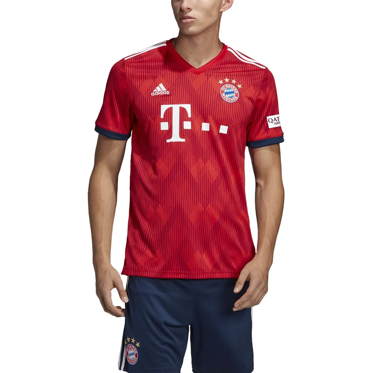 Adidas Bayern Munich Black Soccer Jersey Men's Red