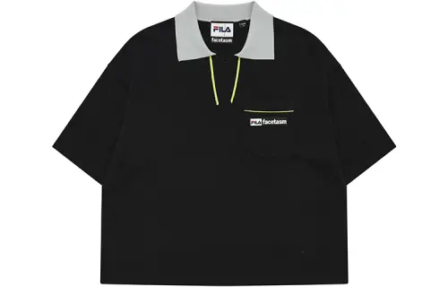 FILA FUSION Polo Shirt Women's Elegant Black