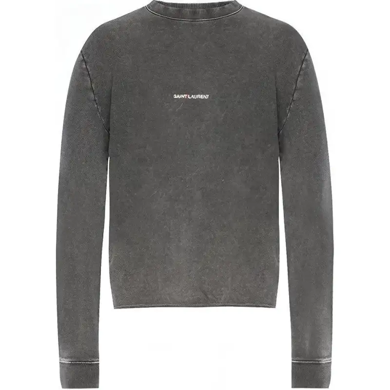 SAINT LAURENT Sweatshirt Women's Gray Black