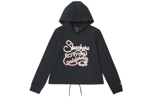 Skechers Sweatshirts Women's Carbon Black Hooded Moderate Regular