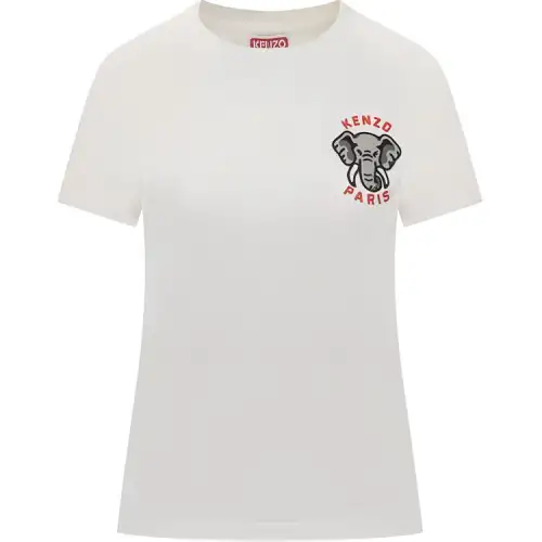 KENZO Elephant Embroidered Crewneck T-Shirt