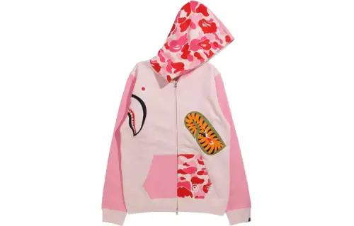A BATHING APE Shark Series Sweatshirts Women's Hooded Moderate Cardigan