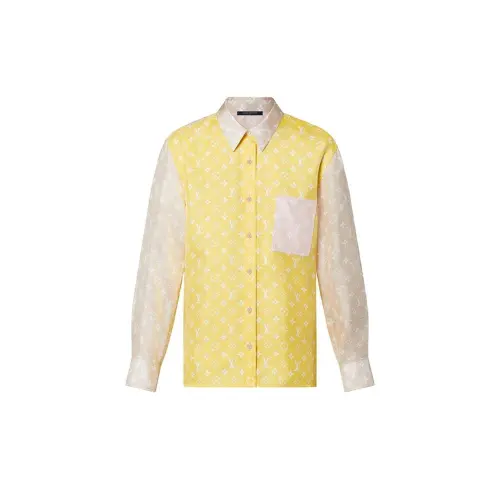 LOUIS VUITTON New Quarterly Products Of LV Shirts Women's Yellow Lapel Moderate