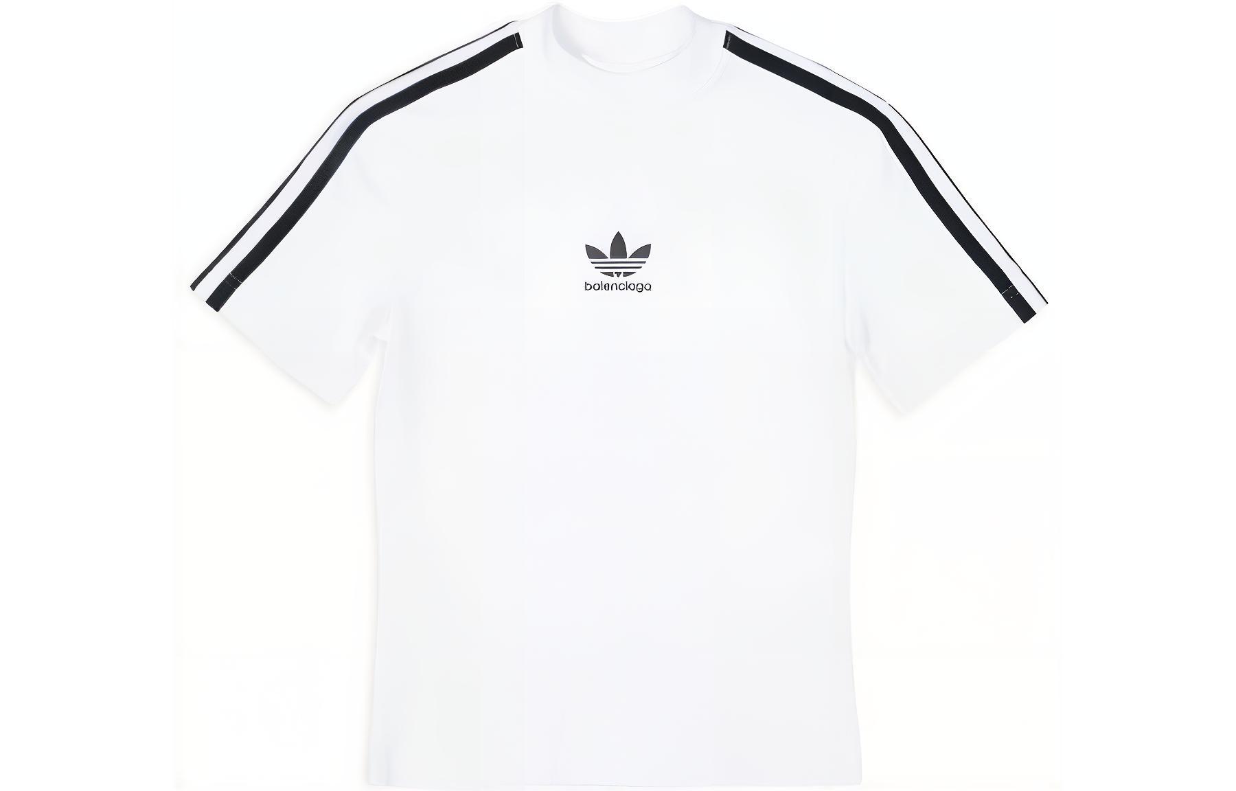 Женская футболка Balenciaga x adidas originals (белая)