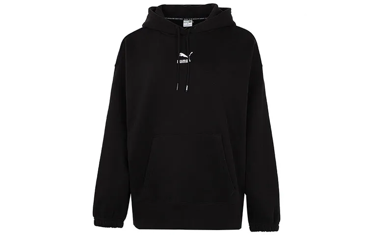 PUMA Sweatshirts Women's Black Hooded Moderate Regular