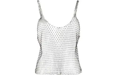 SAINT LAURENT Camisoles Women's Black Crew Neck Moderate Other