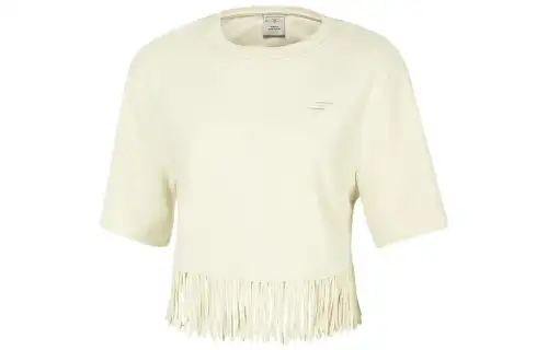 Skechers X XU ZHI T Shirts Women's Asparagus Ecru 026V Crew Neck Moderate Other