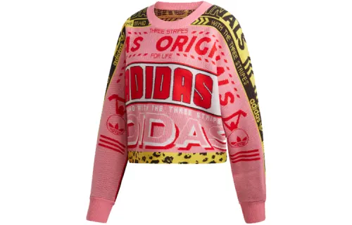 Adidas Originals Trefoil Sweatshirts Women's Crew Neck Moderate Regular
