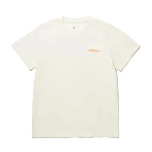 Li Ning T Shirts Women's Ecru Crew Neck Moderate Straight Fit