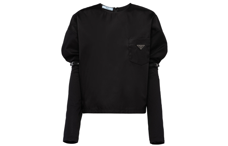 PRADA Shirts Women's Black Crew Neck Moderate Other