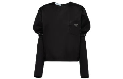 PRADA Shirts Women's Black Crew Neck Moderate Other