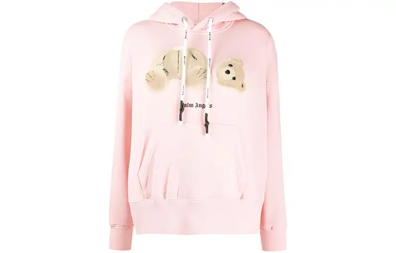 PALM ANGELS Bear Over Hoodie 'Pink/Brown'