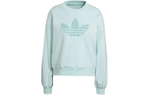 Adidas Originals Sweatshirts Women's Mint Green Crew Neck Moderate Regular