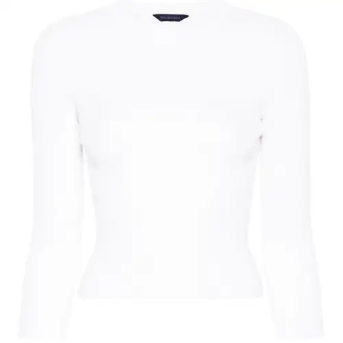 Balenciaga BB-pattern open-knit jumper