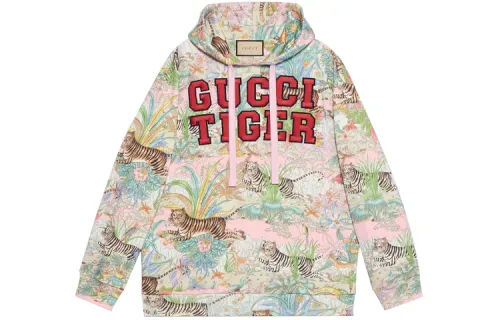 GUCCI Sweatshirts Women's Pink Hooded Moderate Regular