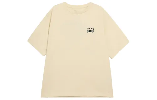 UNIQLO X POP MART Pop Mart, Collaboration T Shirts Women's Ivory Crew Neck Moderate Straight Fit