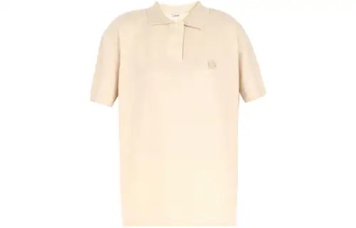 LOEWE Polo Shirts Women's Light Umber Polo Collar Moderate Other