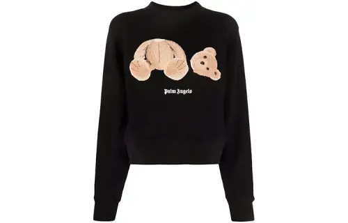 Palm Angels Bear-motif cropped sweatshirt