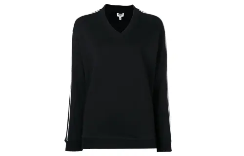KENZO Sweatshirts Women's Black V Neck Moderate Regular