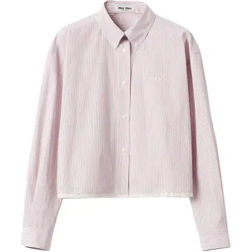 MIU MIU Shirts Women's Coral Pointed Collar Moderate Other