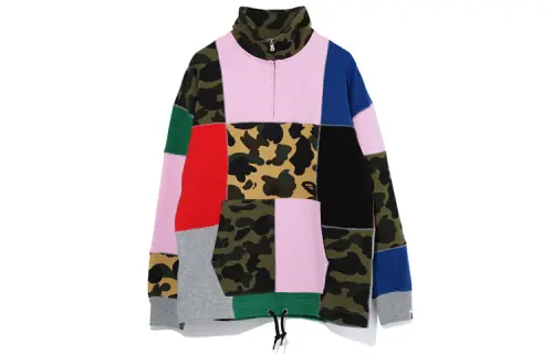 A BATHING APE Sweatshirts Women's Multicolor Stand Collar Moderate Regular