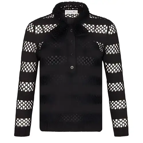 DIOR Quarterly New Products Shirts Women's Black Crew Neck Moderate Other