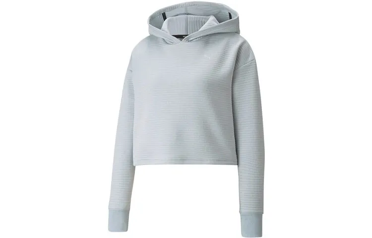 PUMA Sweatshirts Women's Gray Hooded Thin Regular