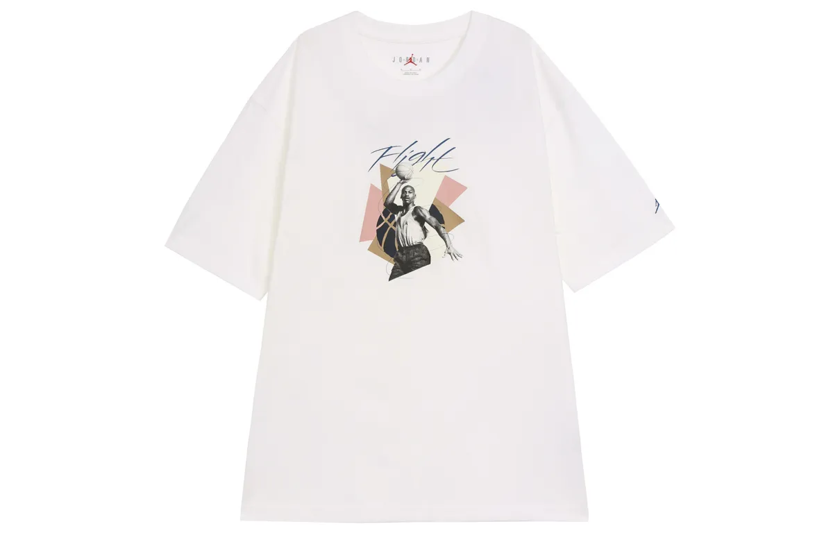 Jordan Drop Shoulder Sleeve T Shirt Women's White