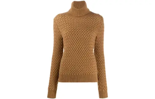 SAINT LAURENT FW21 Slim Fit Sweater Women's Brown