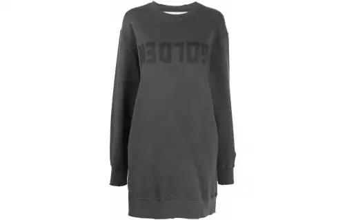 Golden Goose Deluxe Brand Logo Printed Crewneck Dress