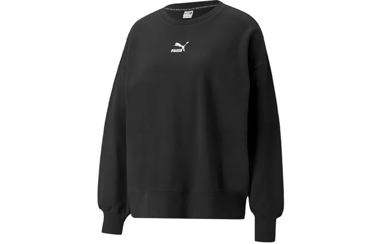 PUMA CLASSICS Sweatshirts Women's Black Crew Neck Moderate Regular