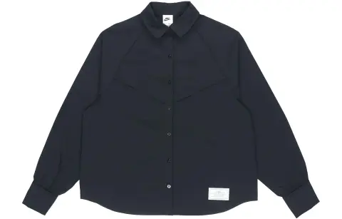 Nike Shirts Women's Black Lapel Moderate Shirt