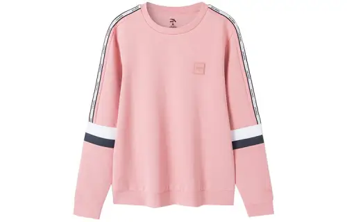 ANTA Variety Training Collection Sweatshirts Women's Sunset Red Crew Neck Moderate Regular