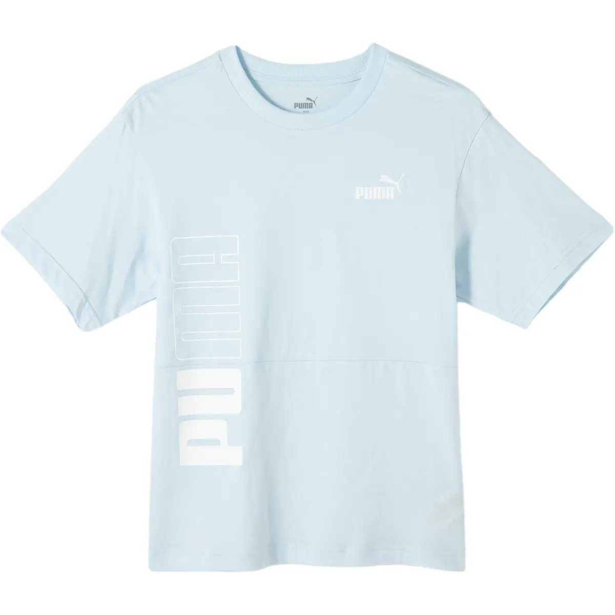 PUMA T-Shirts Women's Aqua Blue Crew Neck Moderate