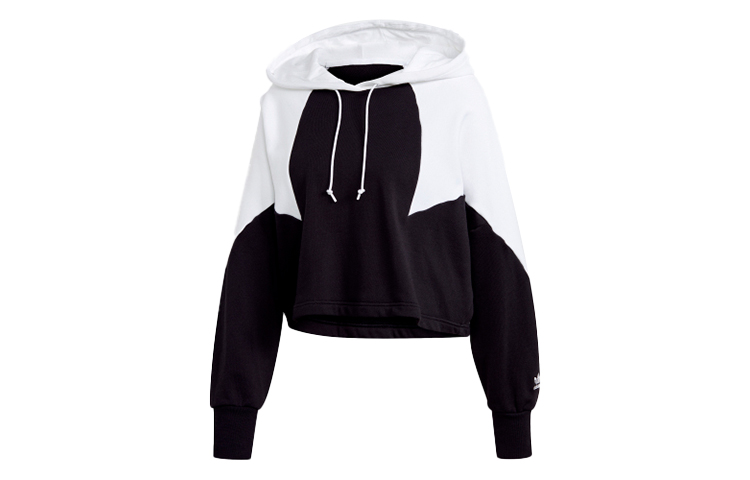 Женское худи adidas originals Large Logo (черно-белое)