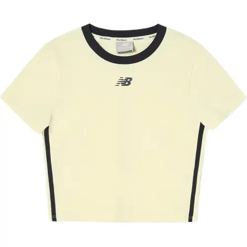 New Balance SLIM FIT T Shirt Women's Light Yellow
