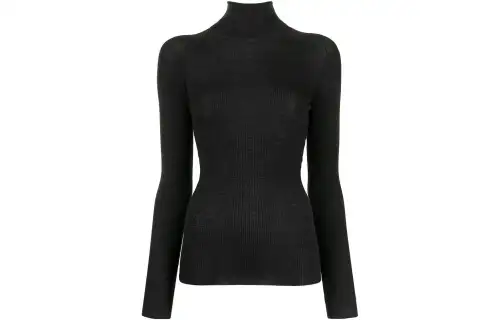 GUCCI Cashmere Sweaters Women's Black Turtleneck Moderate