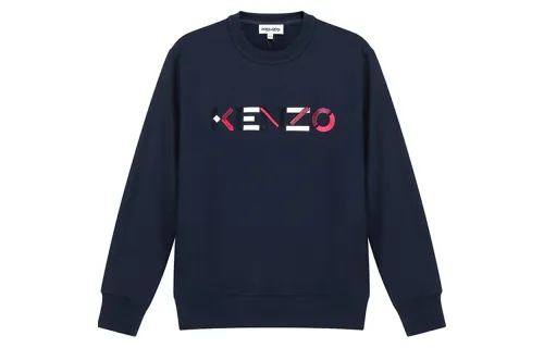 KENZO Sweatshirts Women's Marine Blue Crew Neck Moderate Regular
