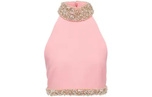 MIU MIU Camisoles Women's Pink Moderate Halter Neck