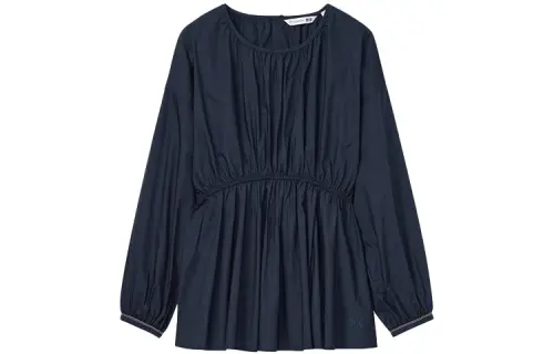 UNIQLO X JW Anderson Uniqlo Jw Anderson Co Branded Series Shirts Women's Navy Blue Crew Neck Moderate Other