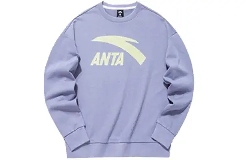 ANTA Life Collection Sweatshirts Women's Purple Crew Neck Moderate Regular