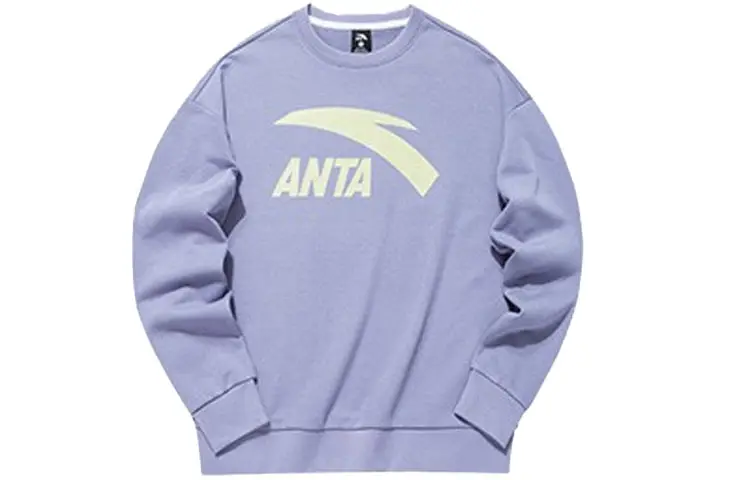 ANTA Life Collection Sweatshirts Women's Purple Crew Neck Moderate Regular