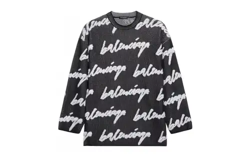Balenciaga Knitwear Loose Fit Women's Black
