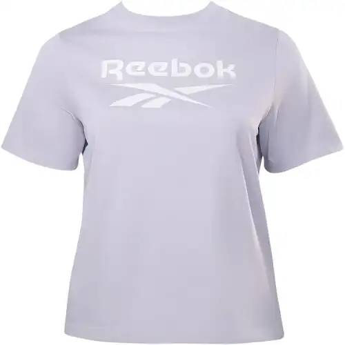 Reebok T Shirts Women's Purple Crew Neck Moderate Straight Fit